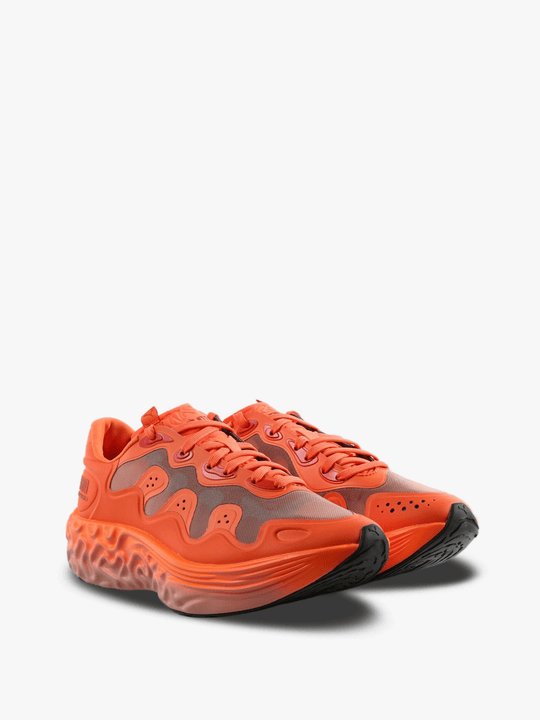 Orange shoes, front view