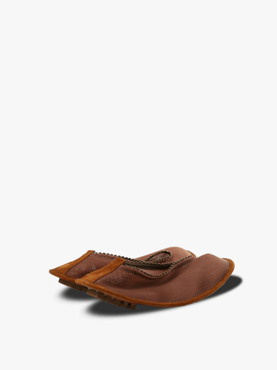 Brown shoes,back view