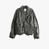 DOUBLET - Unisex Deflated Balloon Leather Jacket
