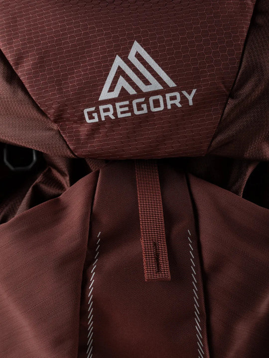 Burgundy bag, front view