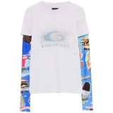 white t-shirt, front view