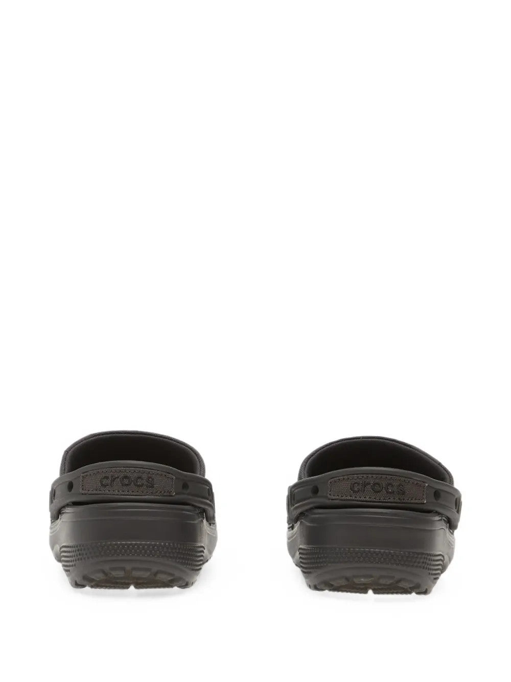 Black sandals, back view