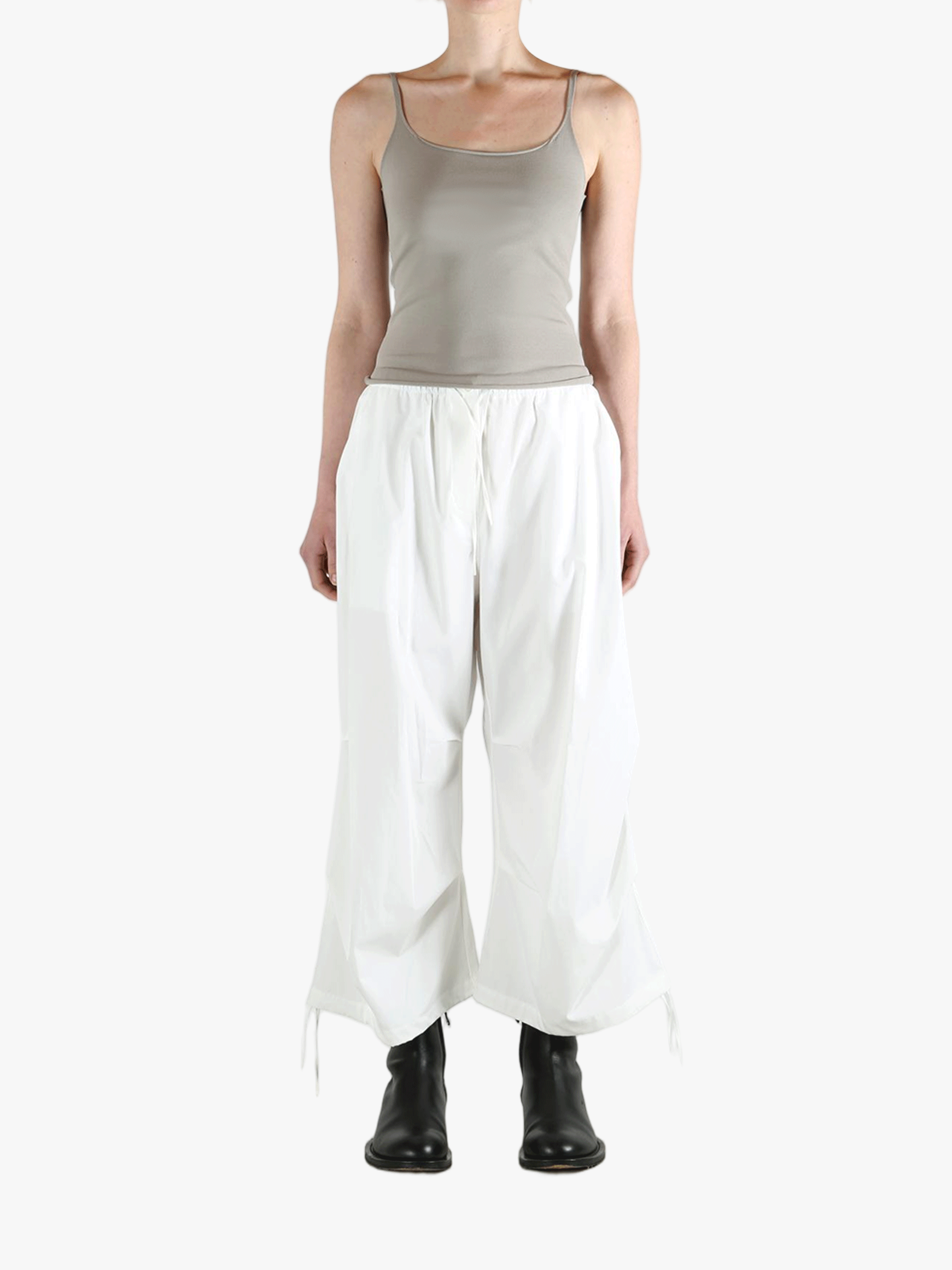 Grey tops, full body view