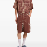 Brown shorts,full body view