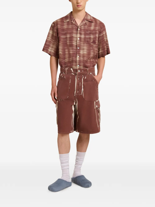 Brown shorts,full body view