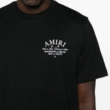 Close up of black t-shirt,showing texture of the cotton fabric.