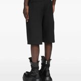 Black shorts, full body view