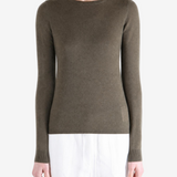 Brown t-shirt worn by a person, showing the t-shirt fit