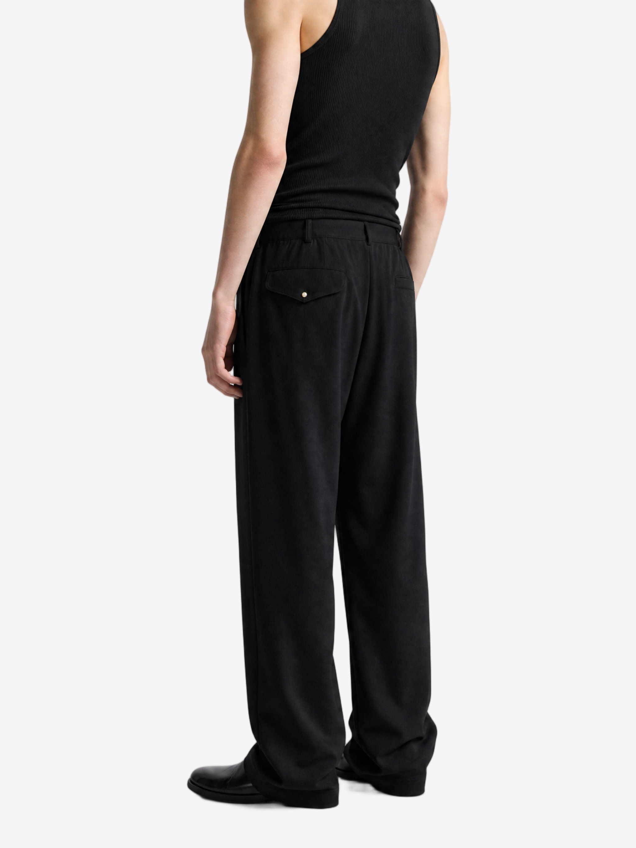Black pants, full body view