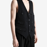 Black jacket worn by a person, showing the jacket fit