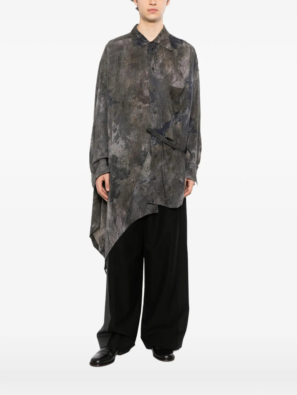 Grey jacket, full body view