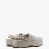 Tan sandals, back view