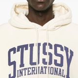 Close up of white hoodies , showing texture of the polyester and cotton fabric