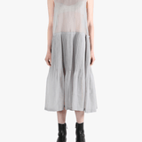 Gray skirt,full body view