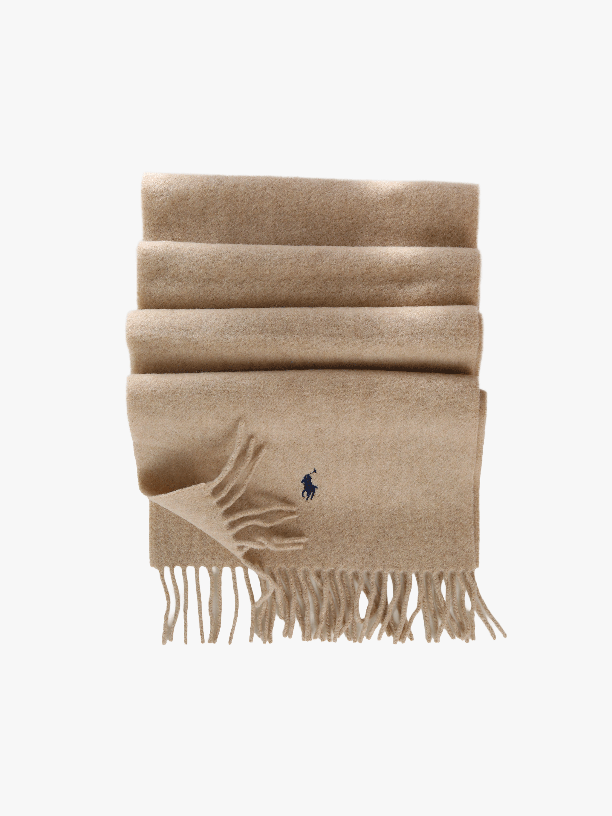 Tan scarf, front view
