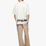 Tan t-shirt, full body view
