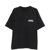 black t-shirt, front view