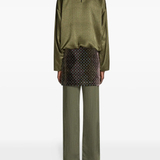 Green pants,full body view