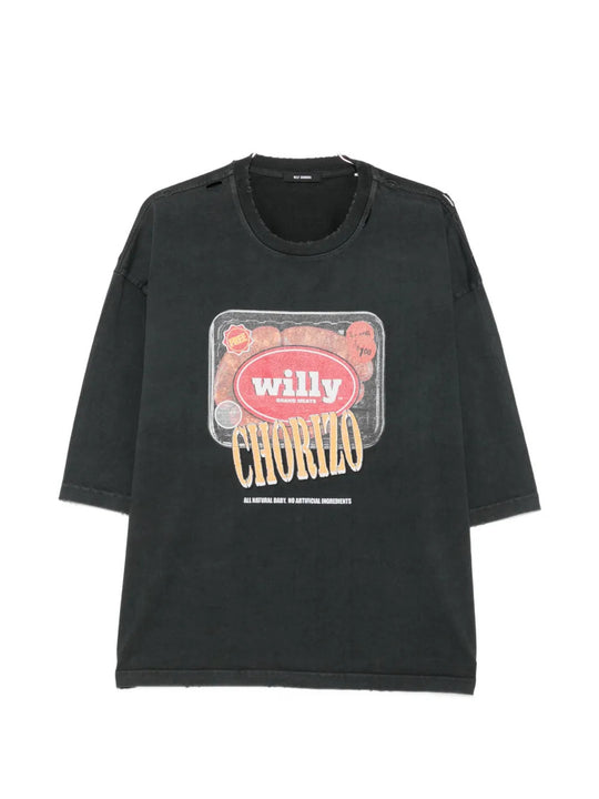 Black t-shirt, front view