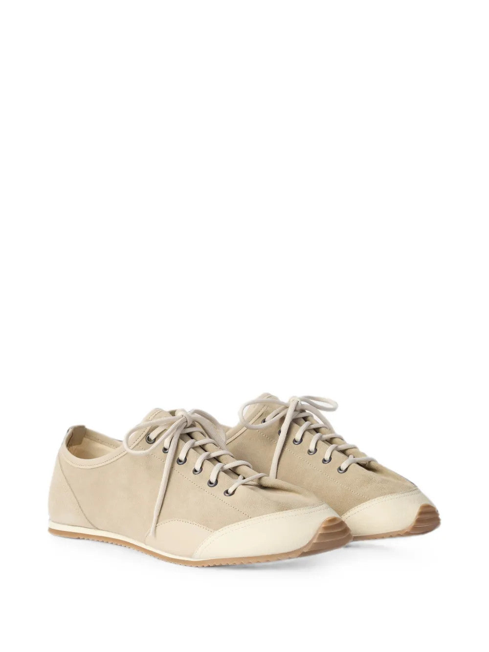 Tan shoes, front view