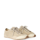 Tan shoes, front view