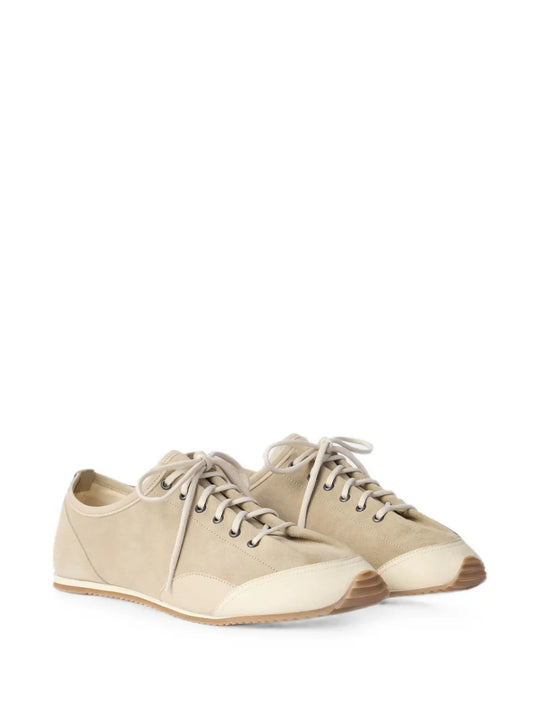 Tan shoes, front view