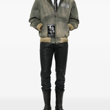 Green jacket,full body view