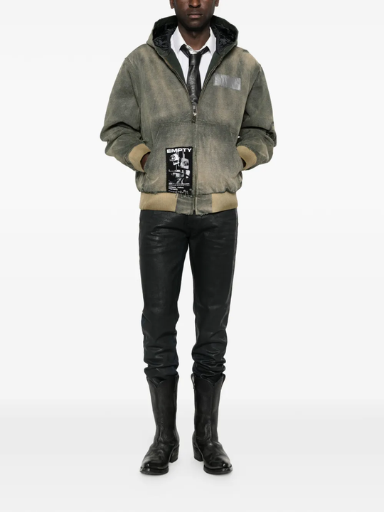 Green jacket,full body view