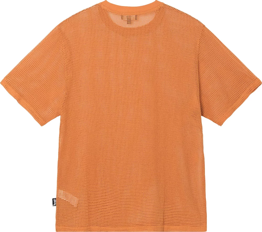 STUSSY - Men Cotton Mesh Crew Short-Sleeve