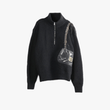Black knitwear, front view