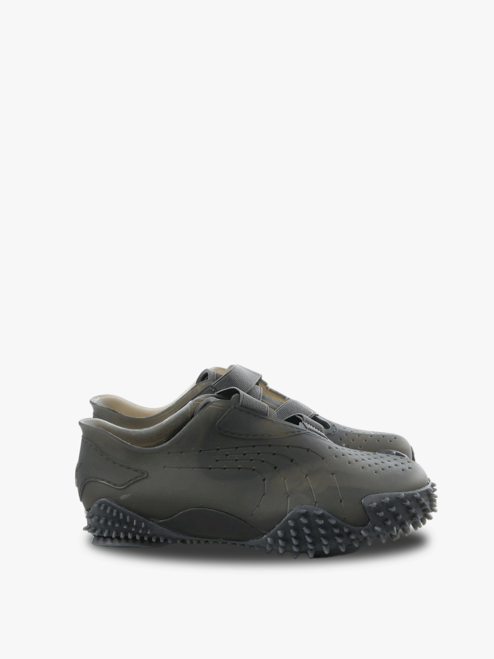 Grey sneakers, front view