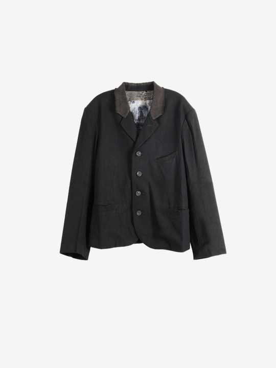 Black blazer, front view