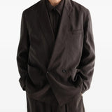 Brown jacket, full body view