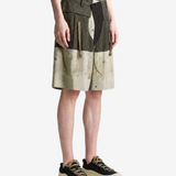 Green shorts, full body view