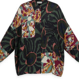 DRIES VAN NOTEN - Women Marbled Clay Border Print Fluid Shirt