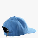 Blue hat, back view
