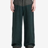 Green jeans, front view