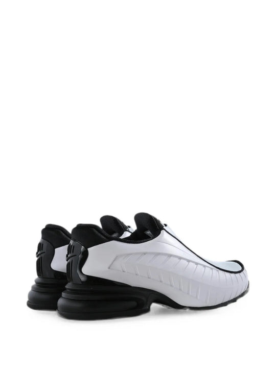 White shoes, back view