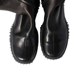 Black boots, front view