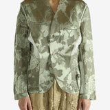 Green jacket worn by a person, showing the jacket fit