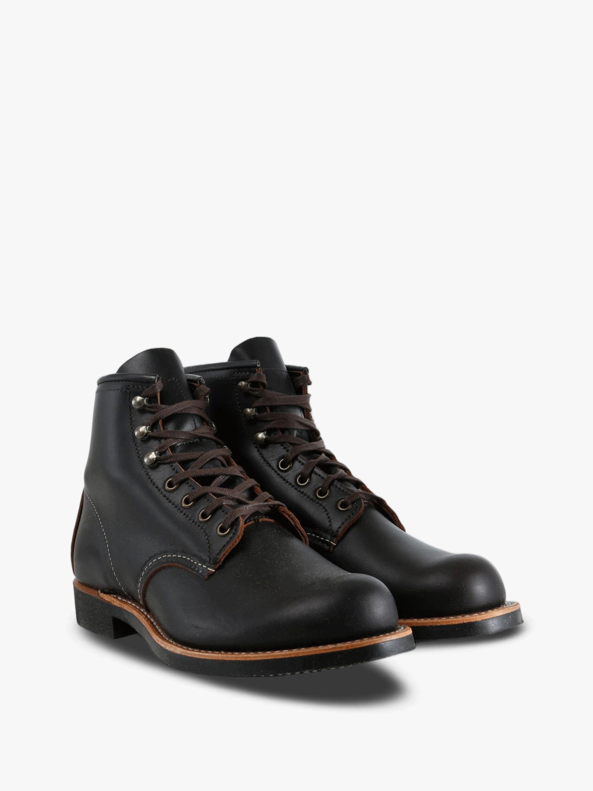 Black boots, front view