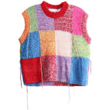 Red knitwear, front view