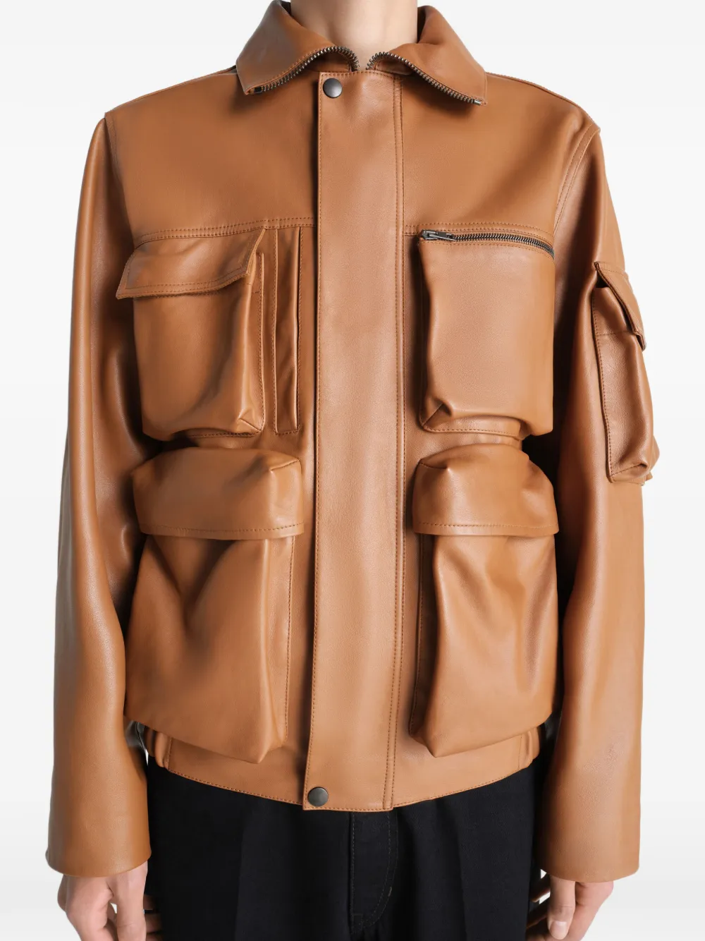 Brown jacket, front view