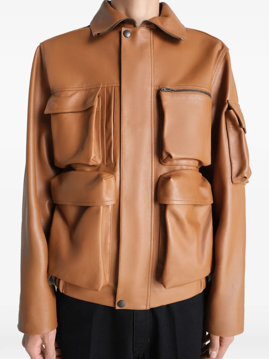 Brown jacket, front view