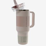 pink tumbler, front view