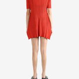 Red dress, full body view