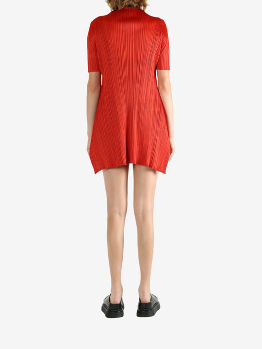 Red dress, full body view