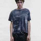 Navy t-shirt, full body view