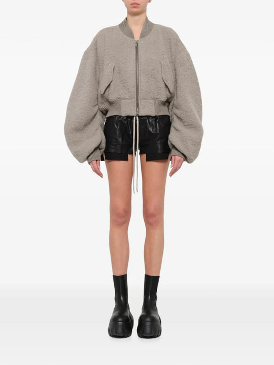 Grey jacket, full body view