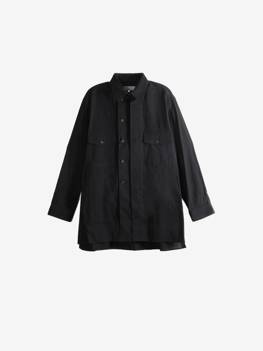 Black shirt, front view